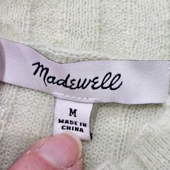 NEW! Madewell Alpaca Blend Mockneck Sweater Heather Jade Slim Fit Soft - Picture 5 of 9